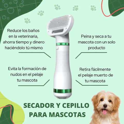 Image of Cepillo Secador Para Mascotas 🐶2 En 1🐱